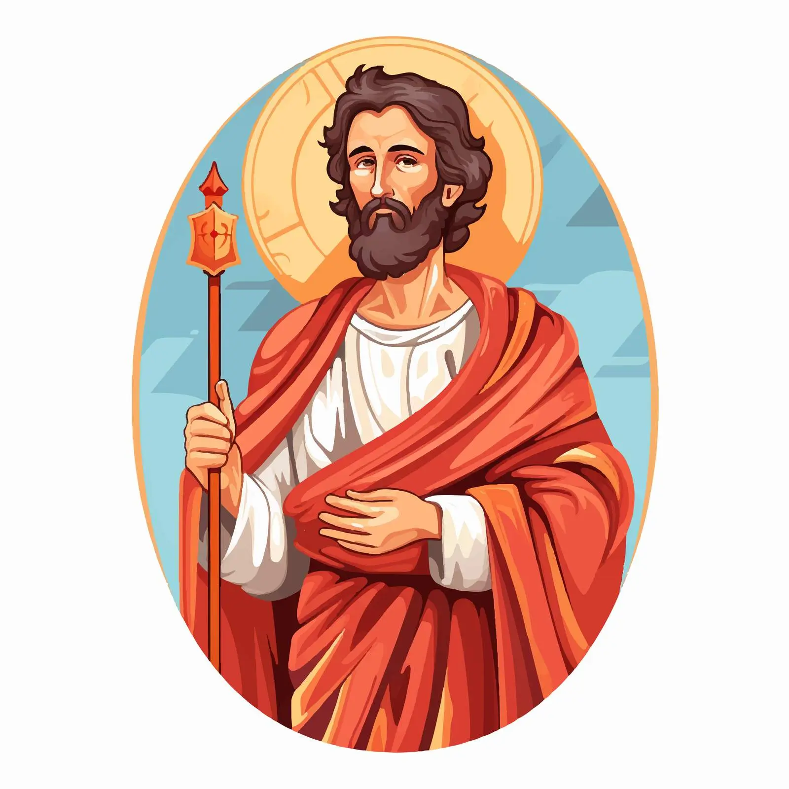 Mark the Apostle Byzantine Illustration — free download from Dotvec