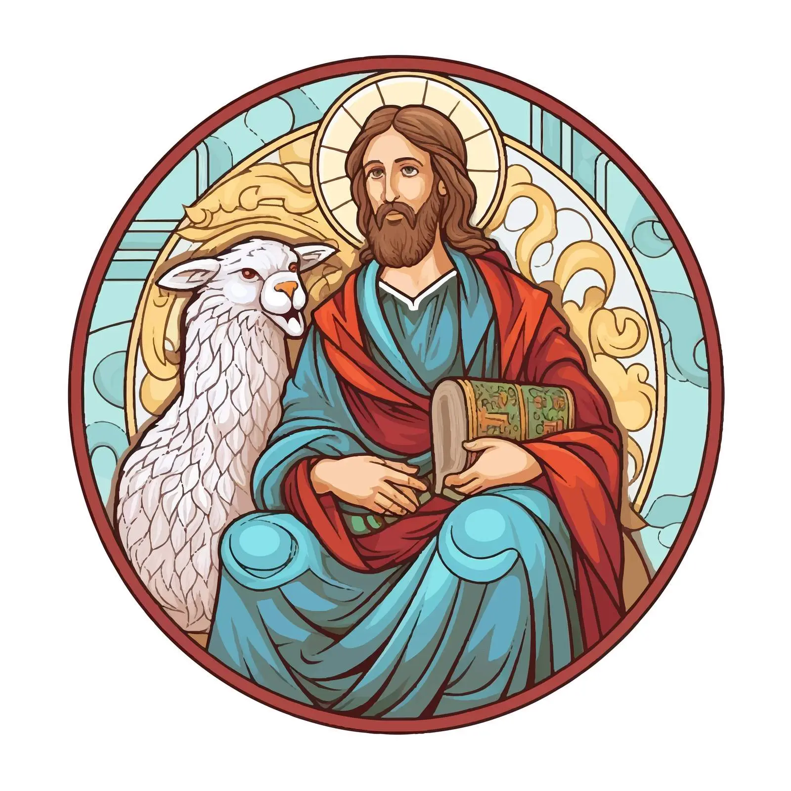 Mark the Evangelist Byzantine Easter Egg Art – free easter traditions image from Dotvec