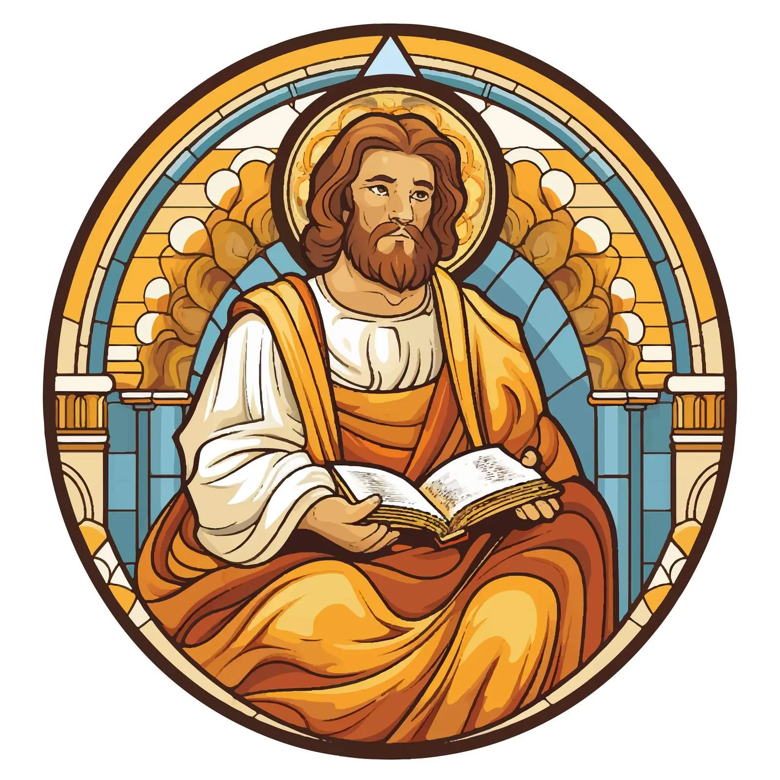 Byzantine Style Illustration of Mark the Evangelist — free download from Dotvec