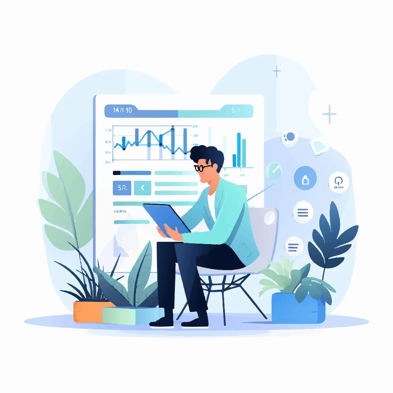 Market Research and Business Analysis Concept — free download from Dotvec