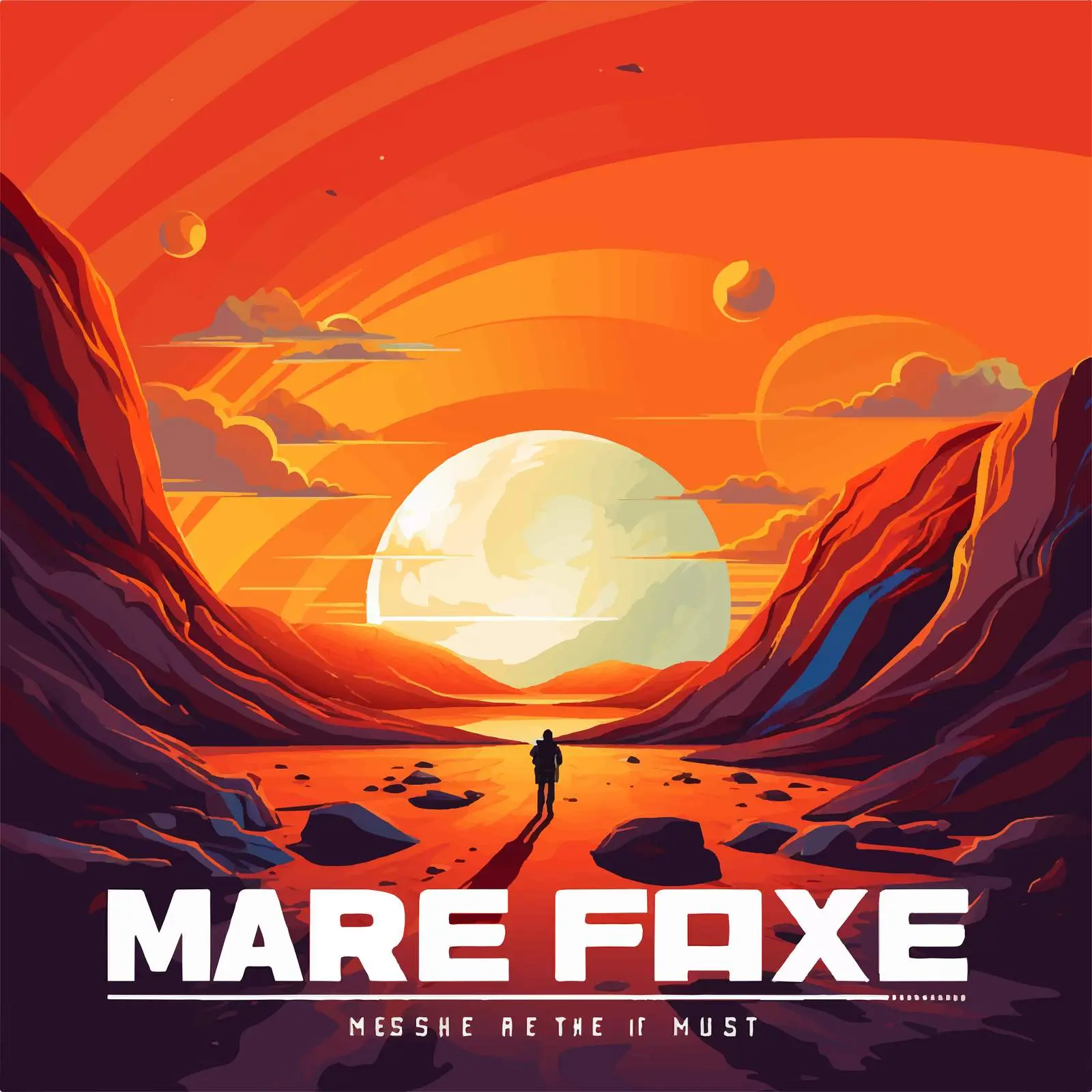 Mars Future Exploration Poster Design — free download from Dotvec