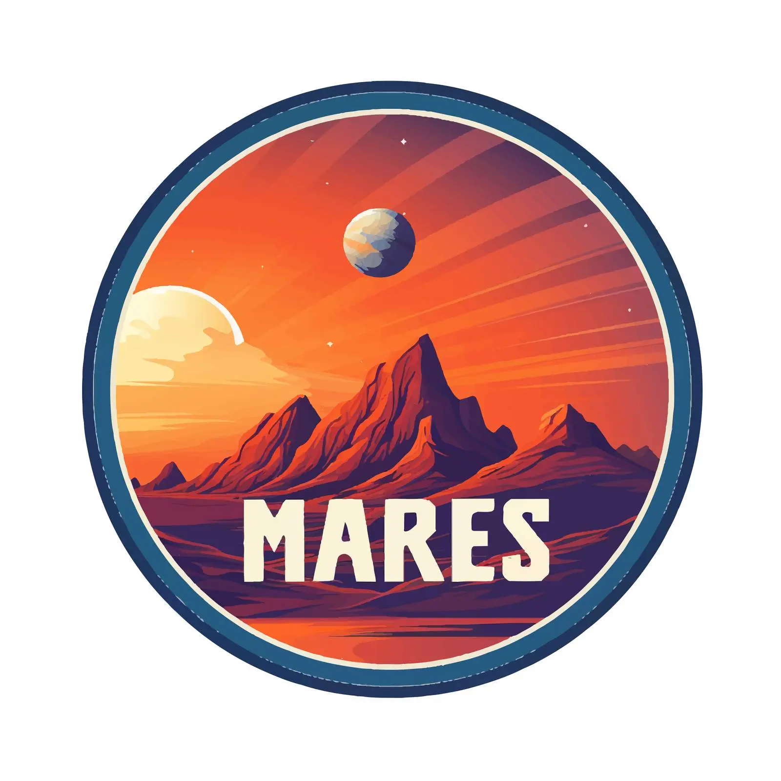 Mars Future Logo Badge Design Illustration — free download from Dotvec