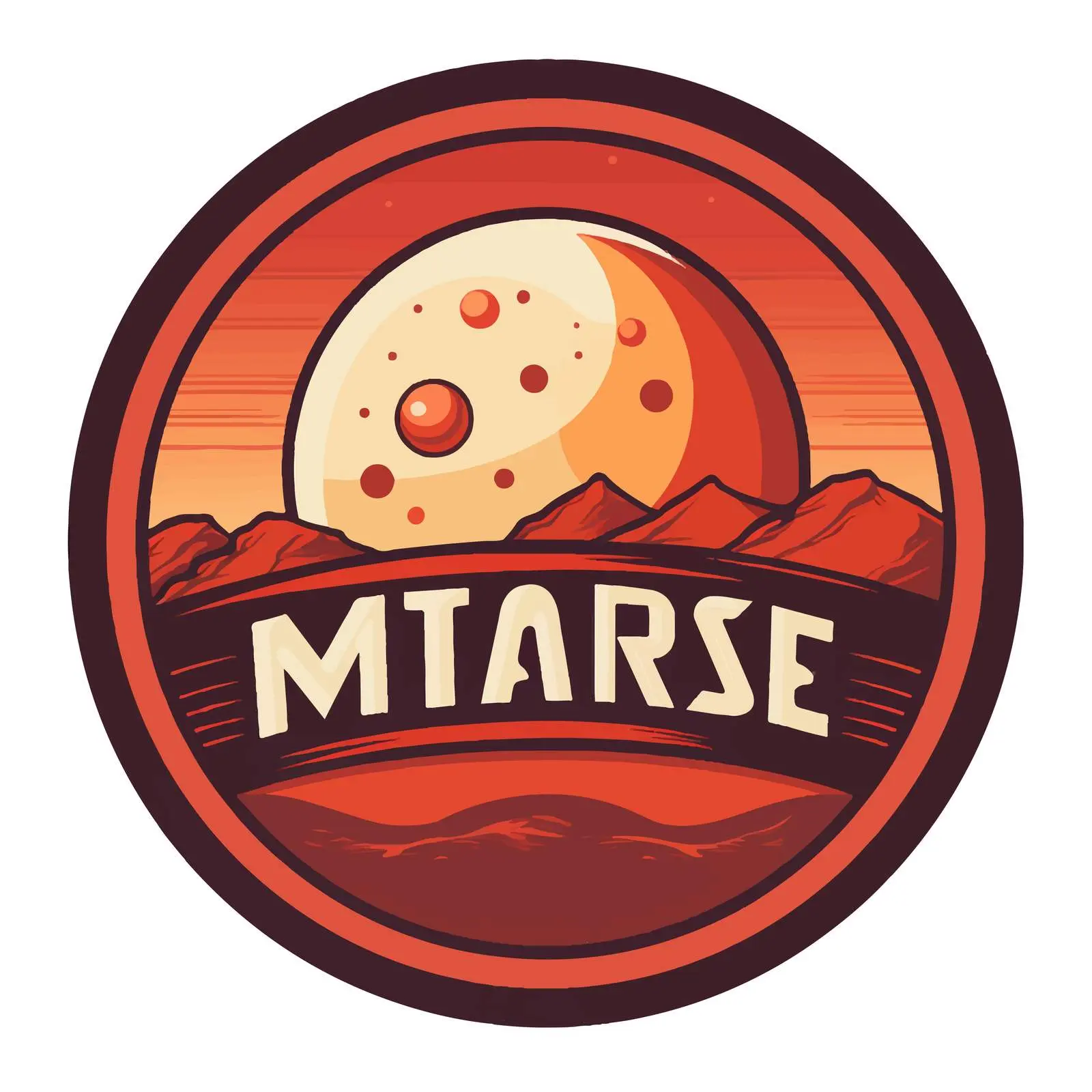 Mars Future Logo Badge Design Illustration — free download from Dotvec