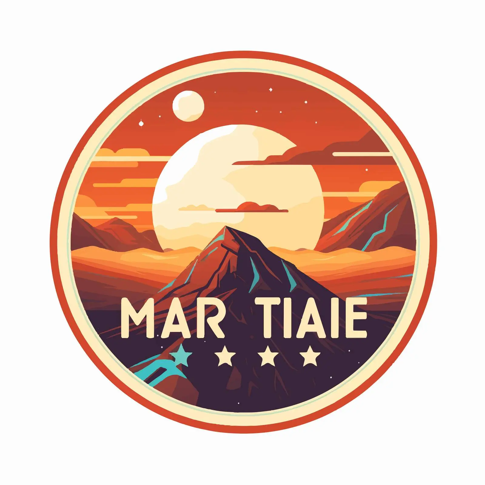Mars Future Word Logo Badge Design — free download from Dotvec