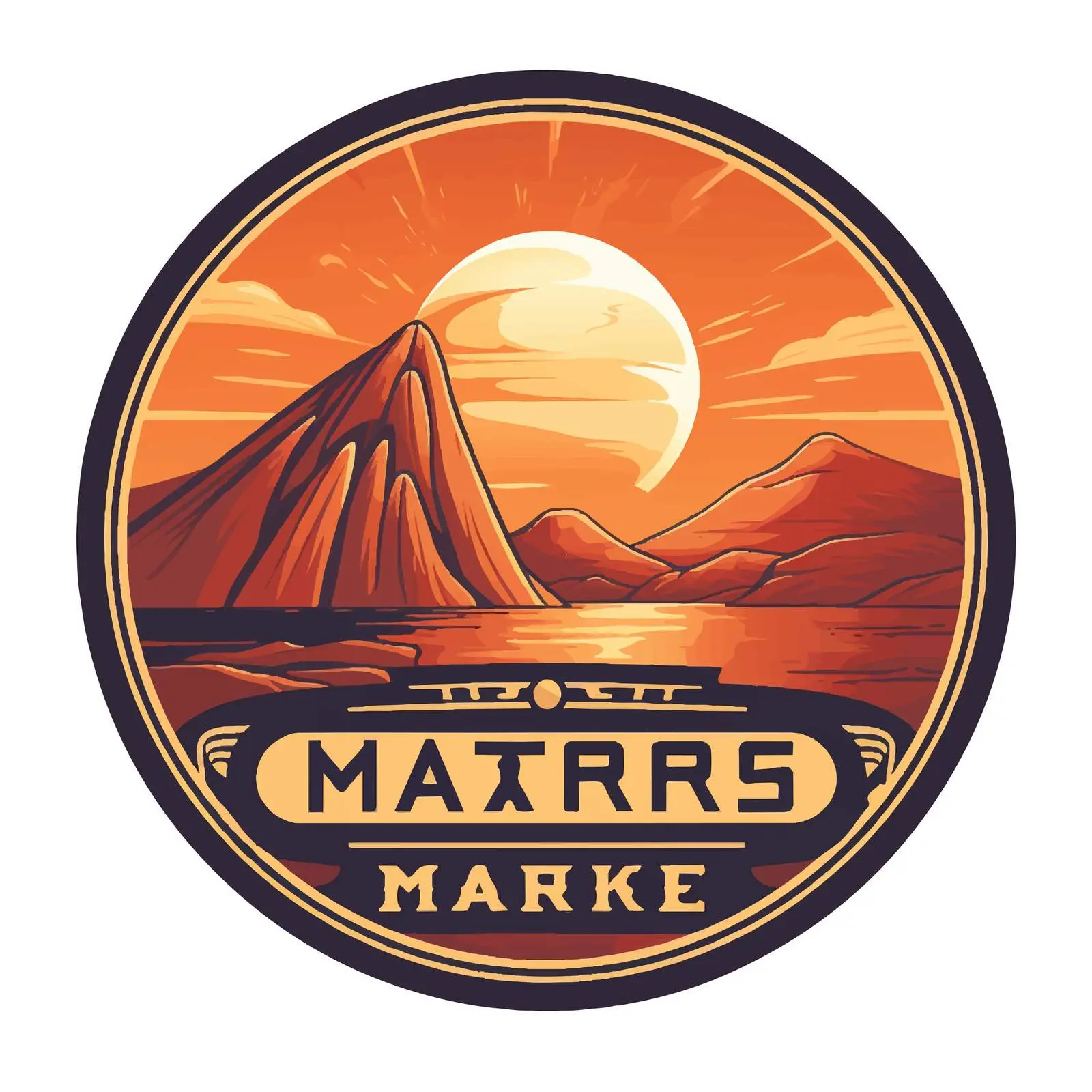 Mars Future Logo Badge Design Illustration — free download from Dotvec