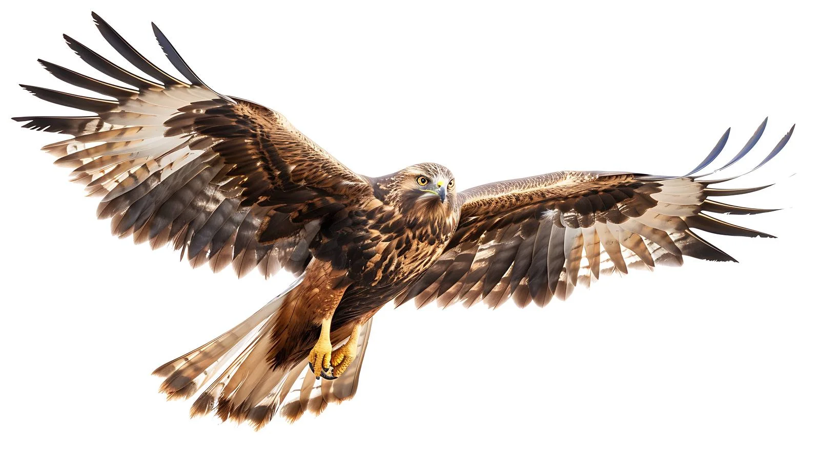 Isolated Male Marsh Harrier in White — free download from Dotvec