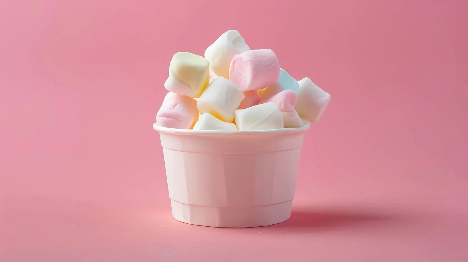 Colorful Marshmallows in Cup on Pink — free download from Dotvec