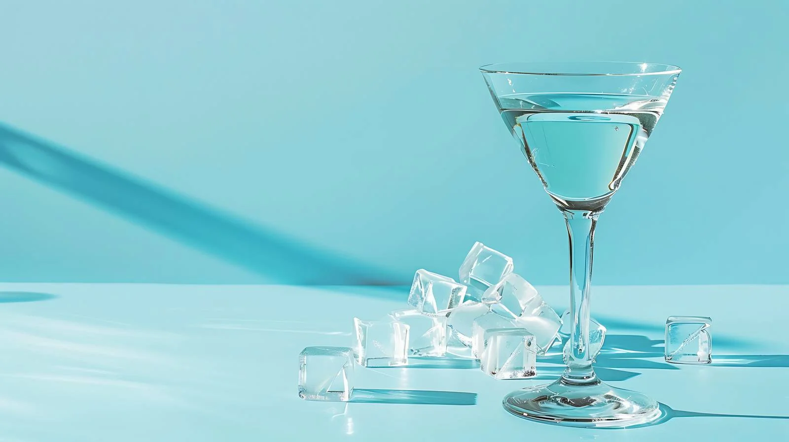 Elegant Martini Glass with Ice Cubes — free download from Dotvec