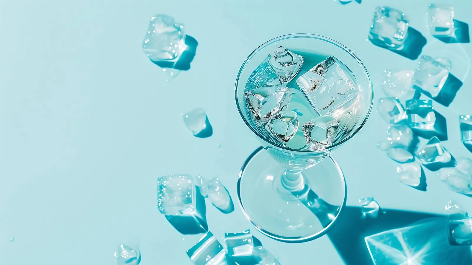 Elegant Martini Glass on Blue Background — free download from Dotvec