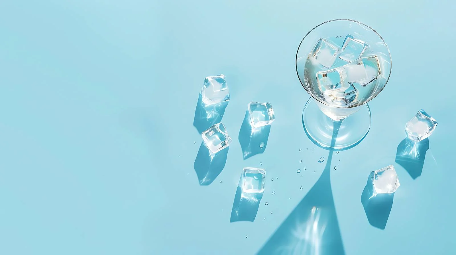 Elegant Martini Glass on Blue Background — free download from Dotvec