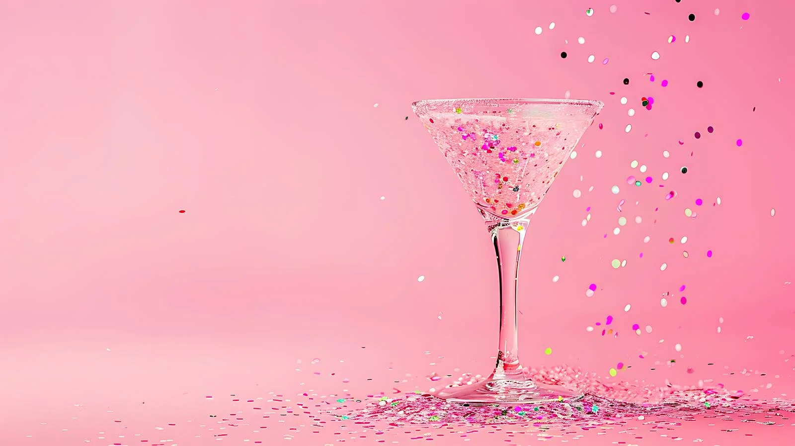 Elegant Martini Glass with Colorful Glitters — free download from Dotvec