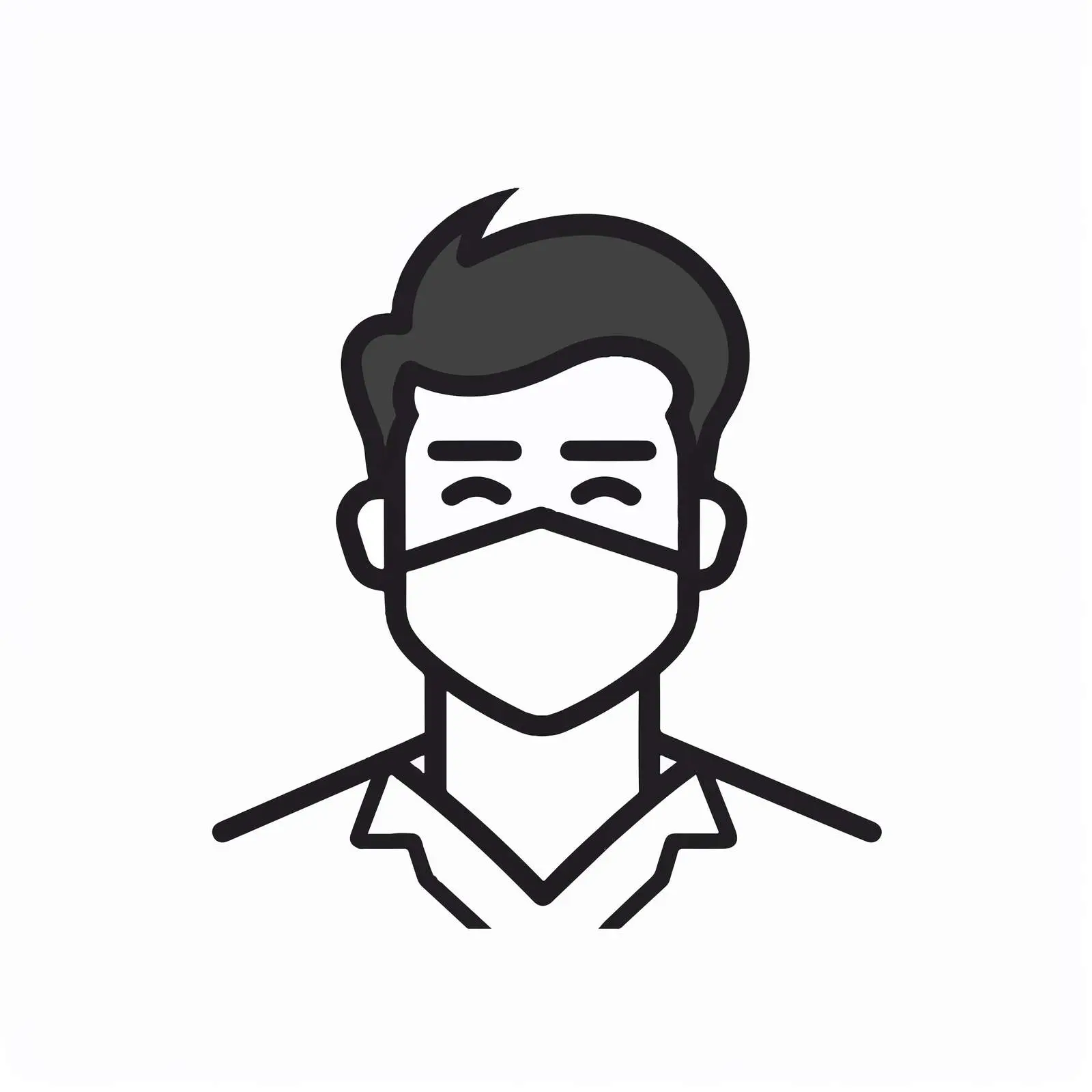 Medical Care Mask Line Style Icon Design – free safety illustration image from Dotvec