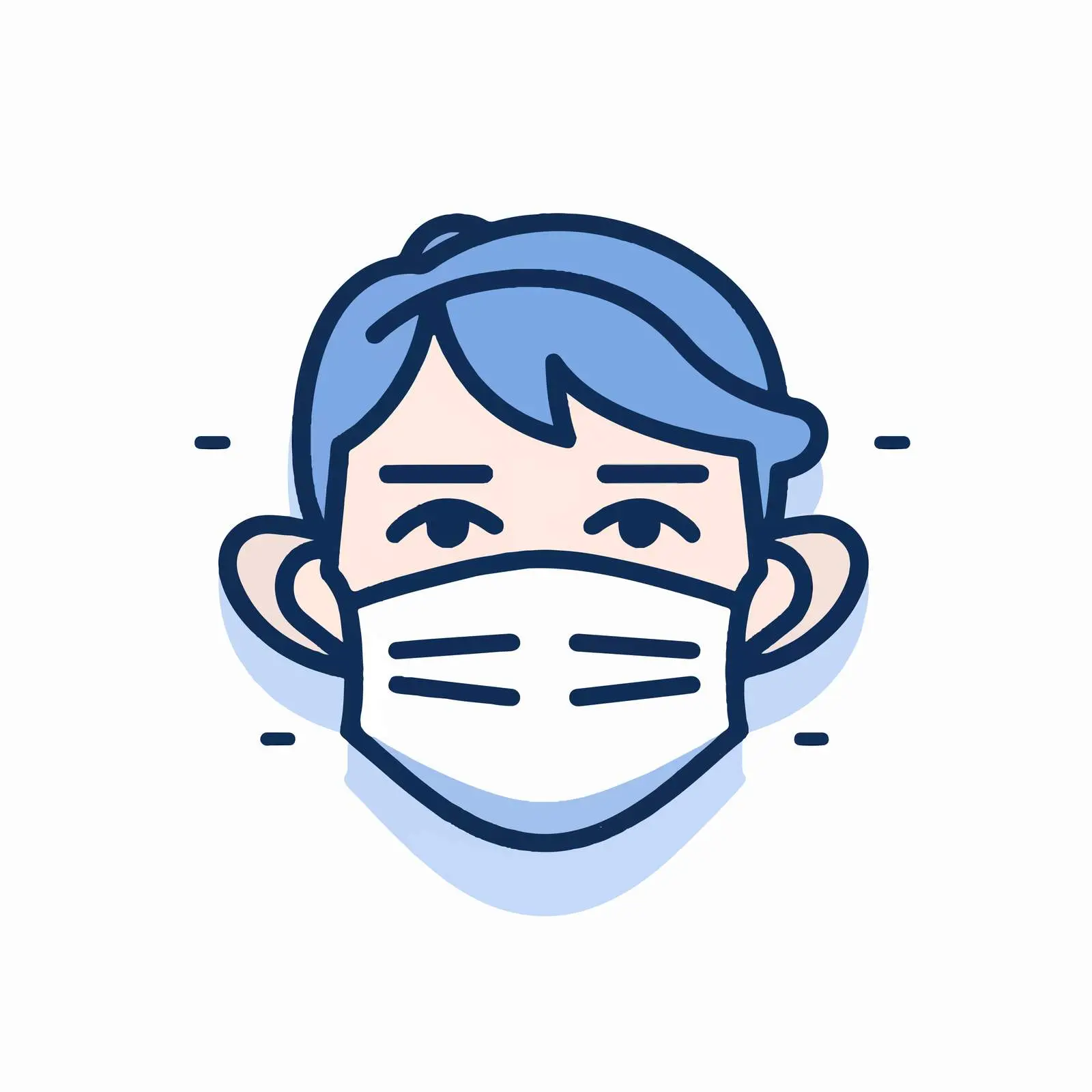 Medical Care Mask Line Style Icon Design — free download from Dotvec