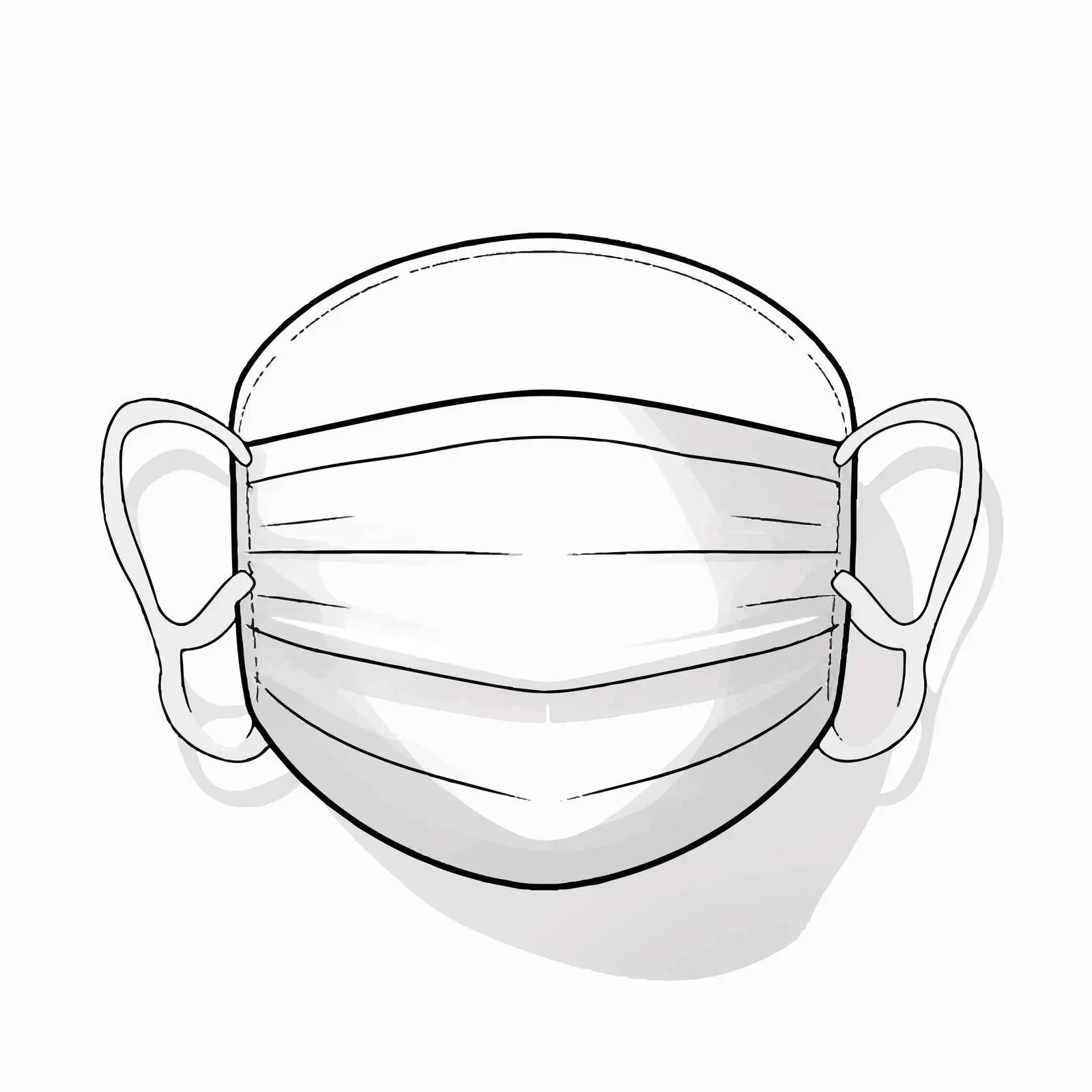 Isolated Vector Mask Line Illustration on White Background — free download from Dotvec