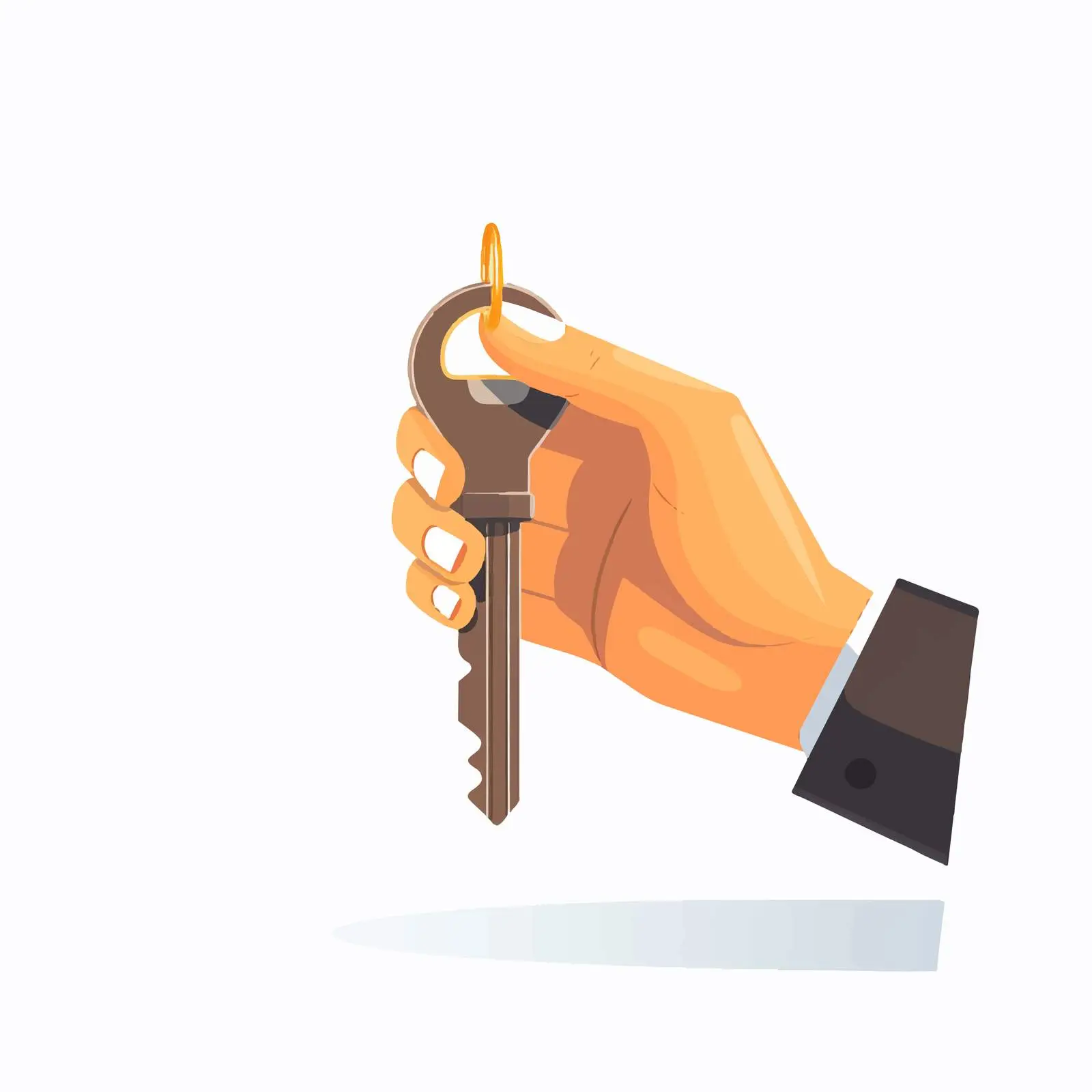 Key Icon Unlocking Door to Success – free opening image from Dotvec