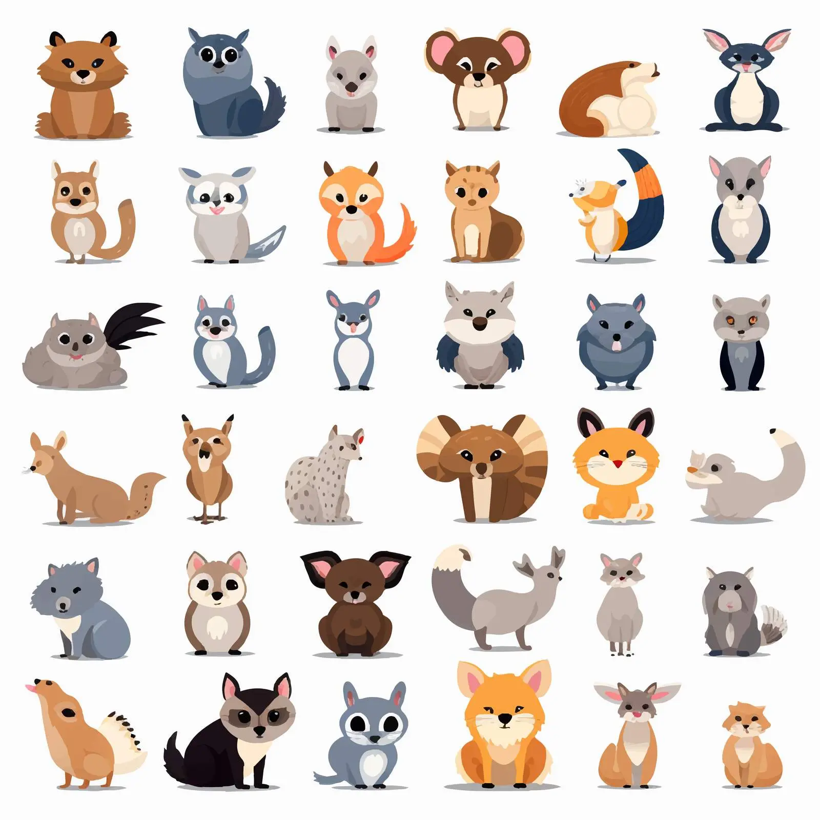 Animal Counting Illustration with Diverse Species – free animal categories image from Dotvec