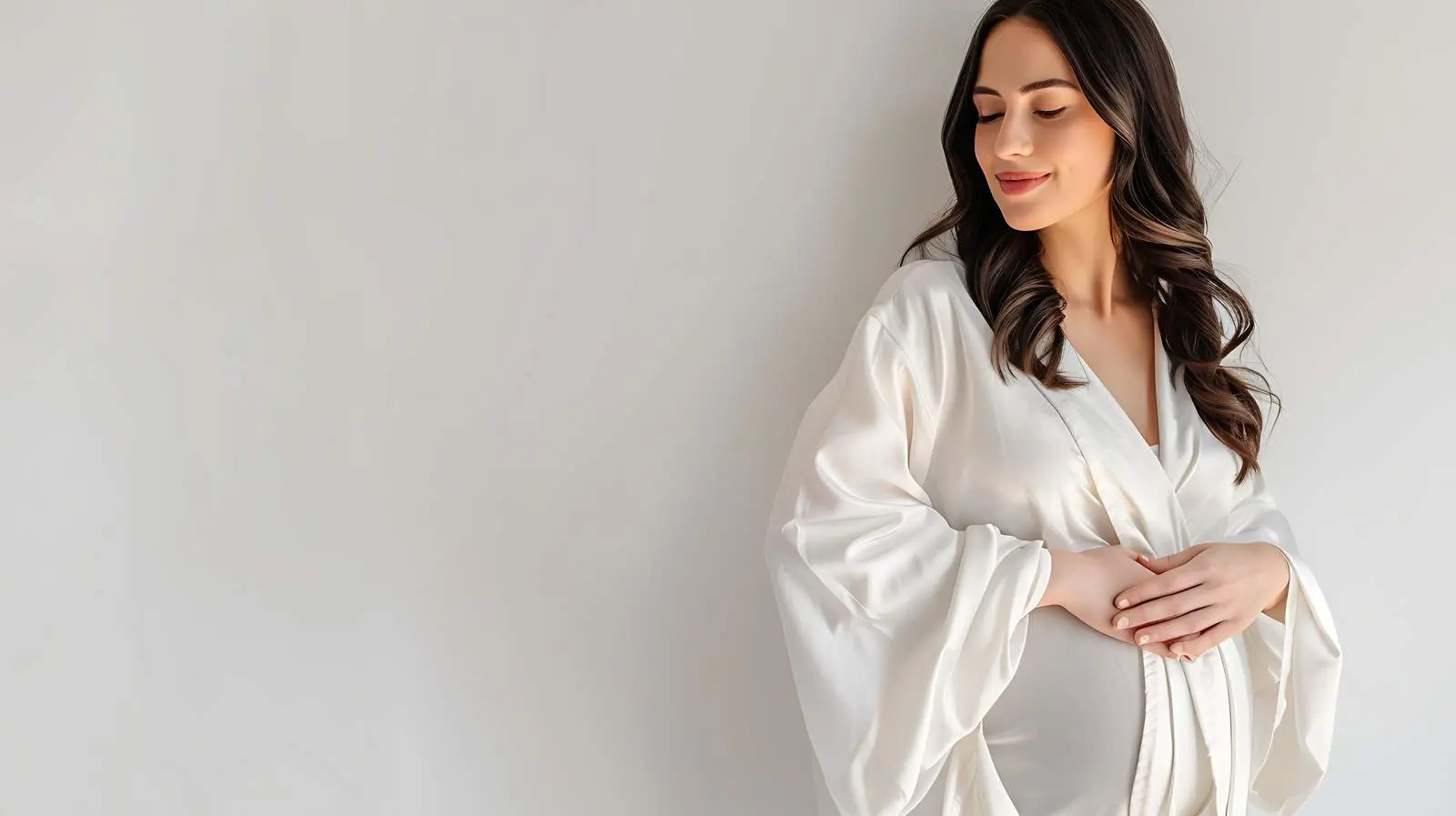 Happy Pregnant Woman Embracing Maternity Joy — free download from Dotvec