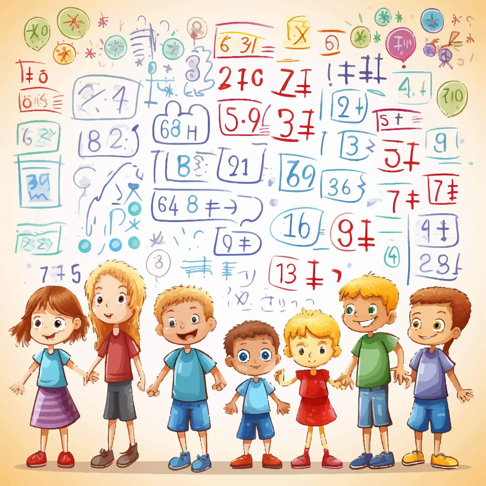 Kids' Multiplication Math Worksheet Template — free download from Dotvec