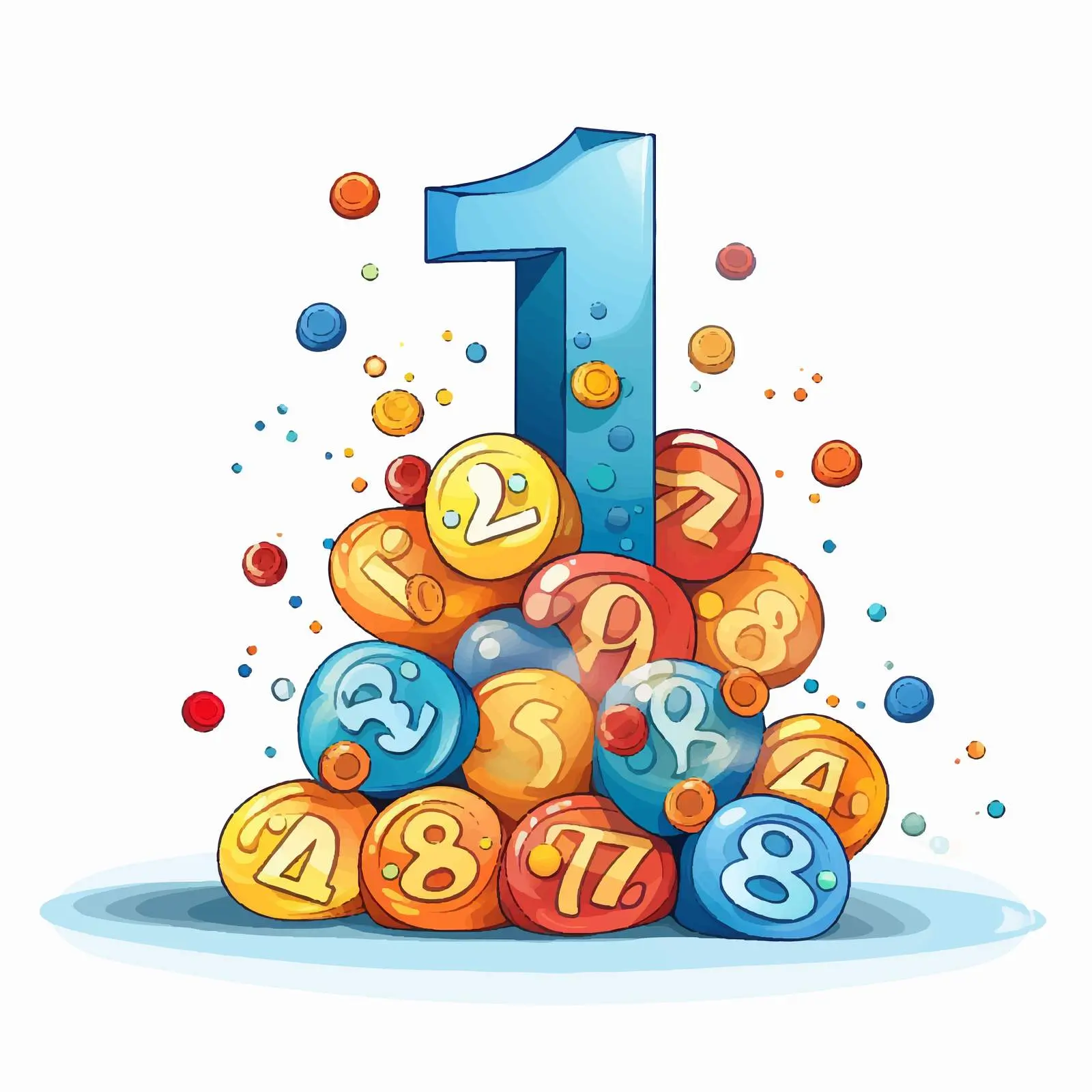 Counting Numbers to 10 Illustration Vector — free download from Dotvec