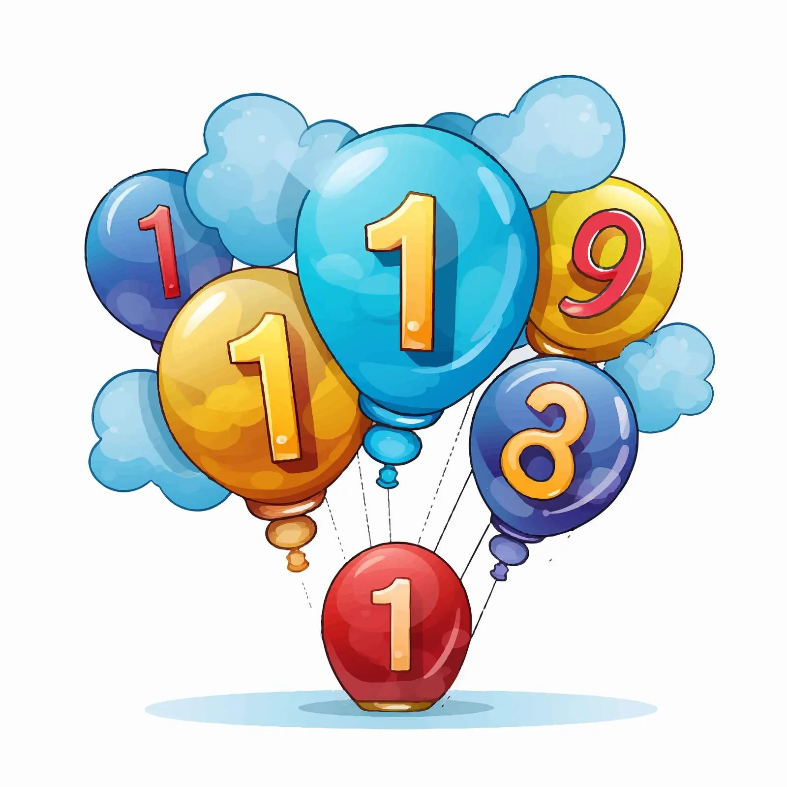Counting Numbers to 10 Educational Vector Illustration — free download from Dotvec