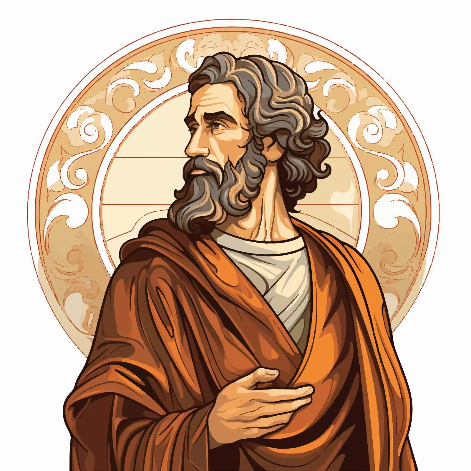 Matthew Levi the Apostle Byzantine Illustration — free download from Dotvec