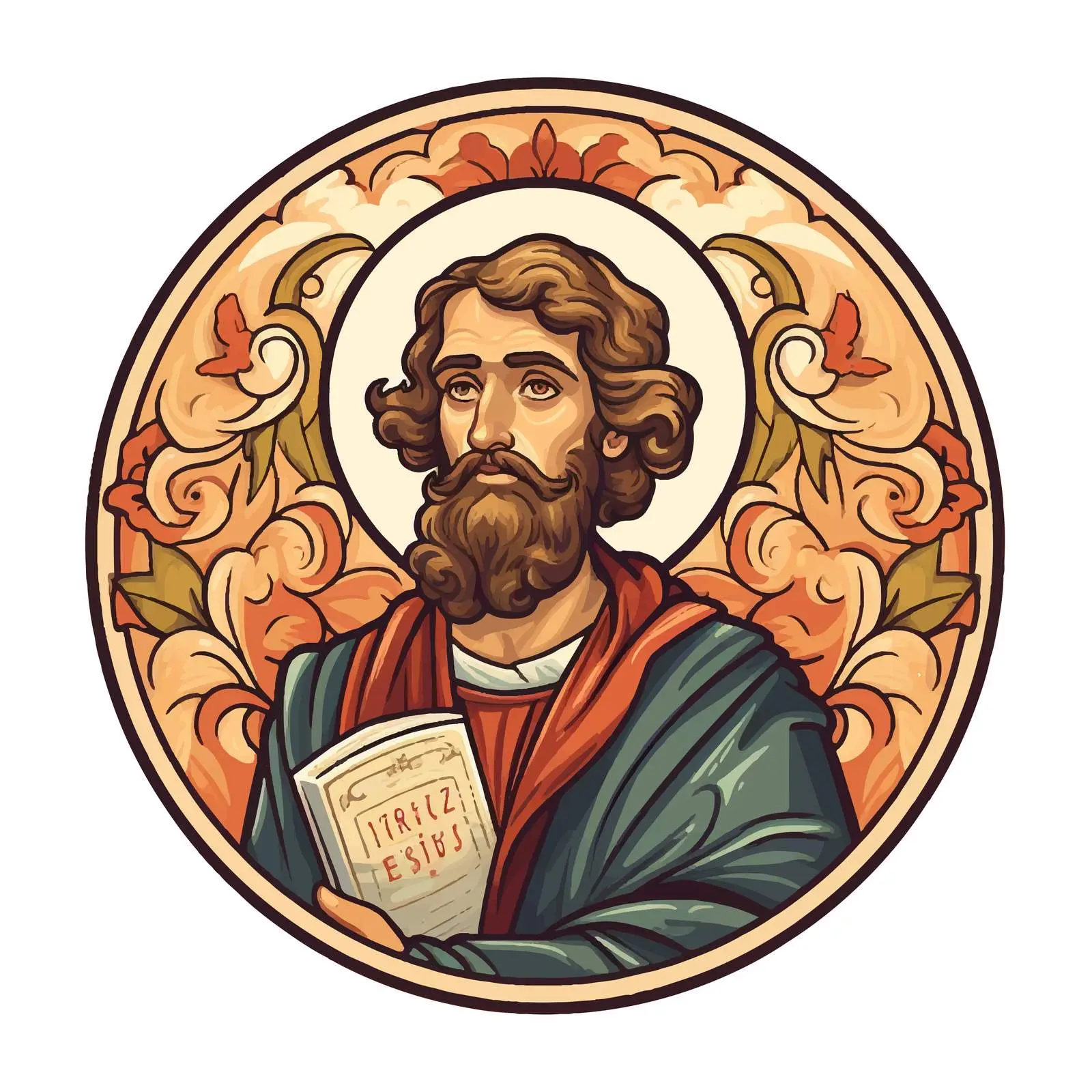 Byzantine Illustration of Apostle Matthew Levi — free download from Dotvec