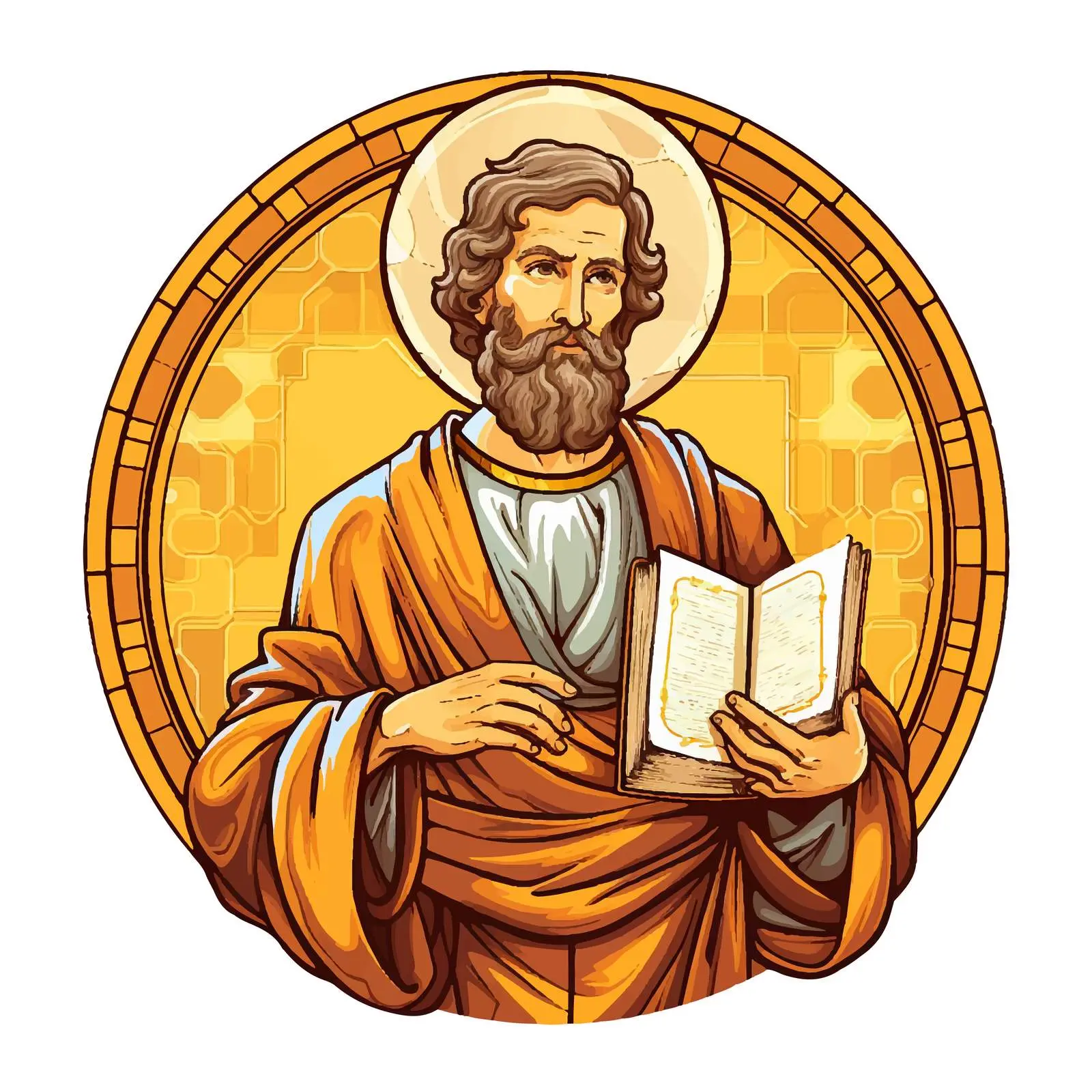 Matthew Levi the Apostle Byzantine Style Illustration — free download from Dotvec