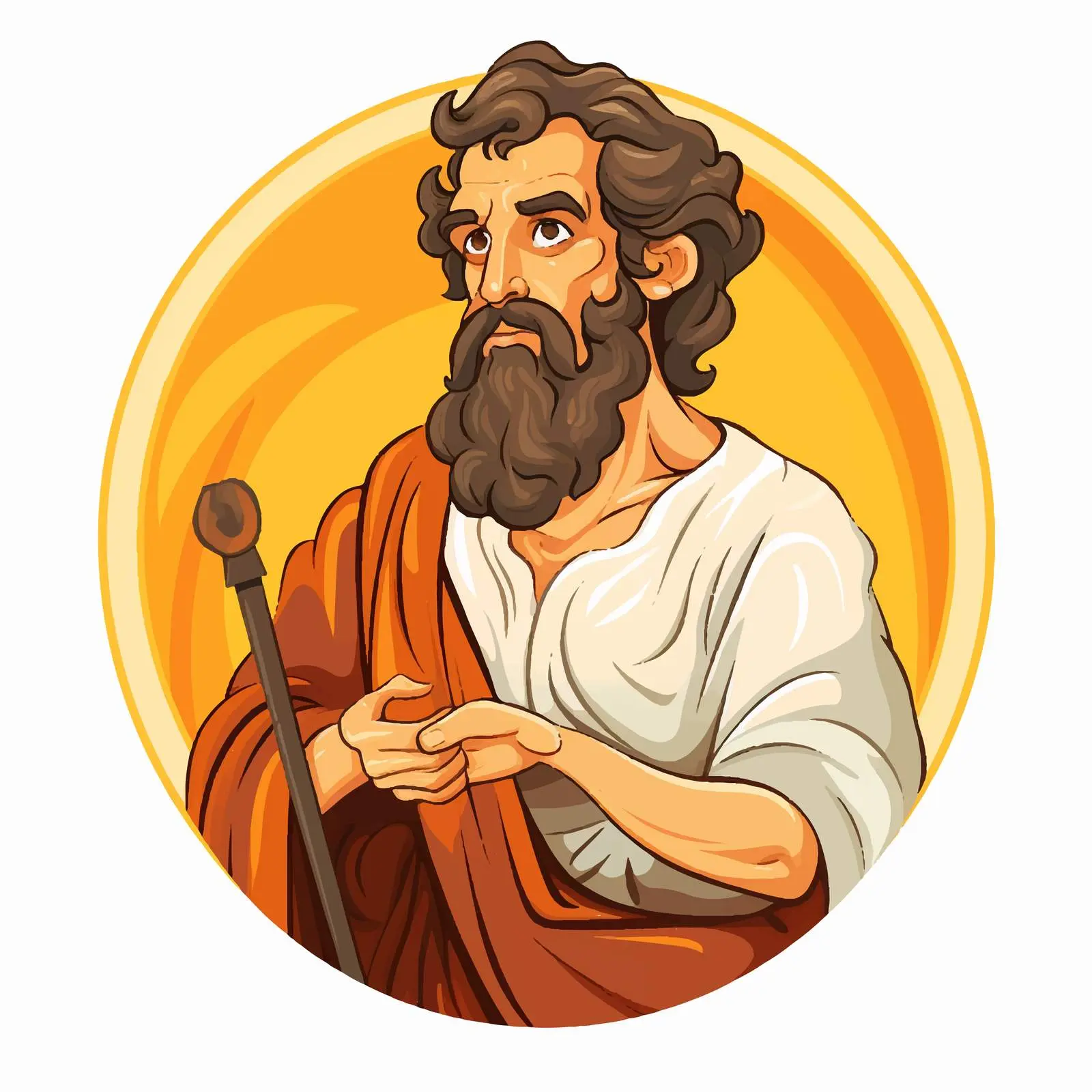 Byzantine Illustration of Saint Matthew the Apostle – free biblical illustrations image from Dotvec