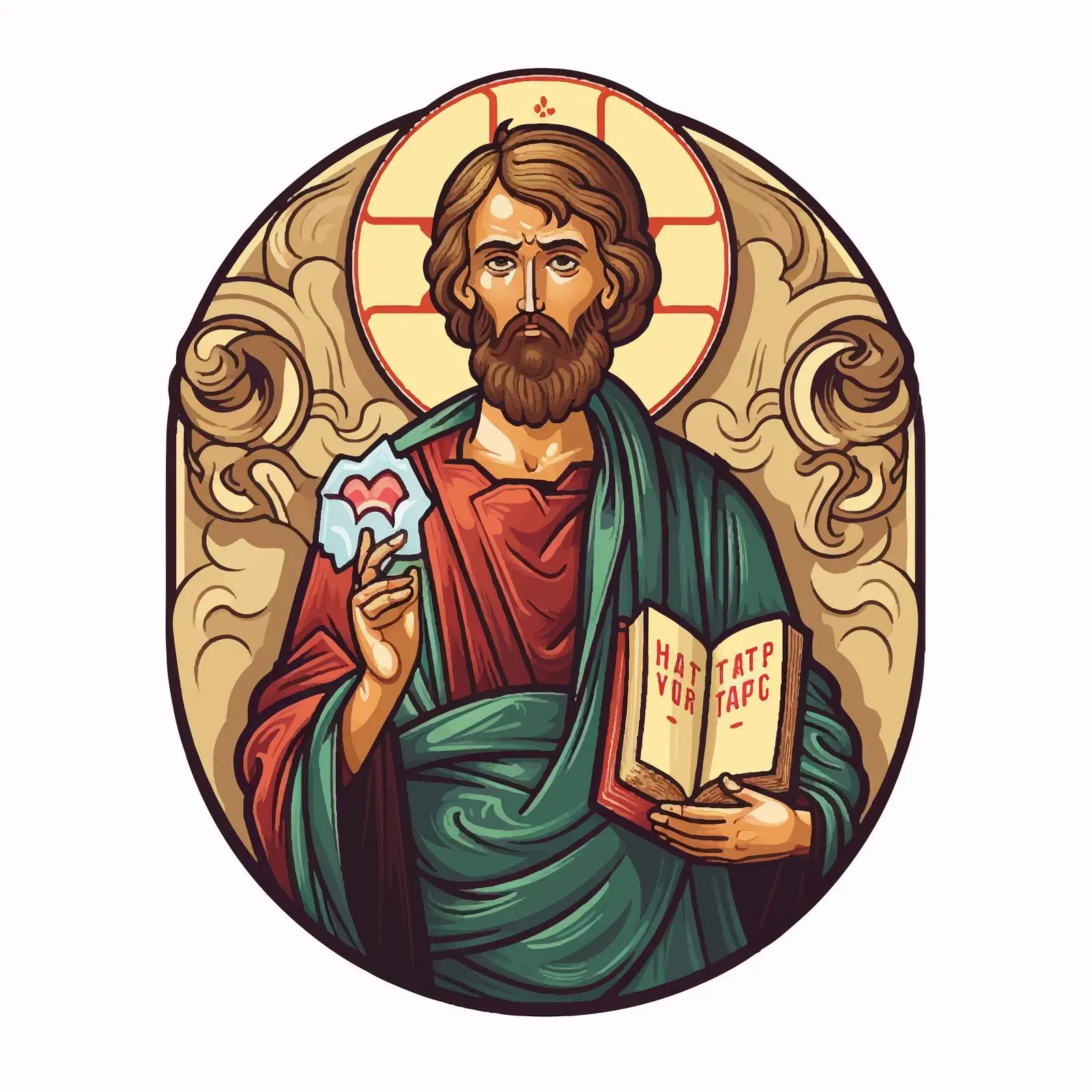 Matthew the Apostle Byzantine Style Illustration – free biblical illustrations image from Dotvec