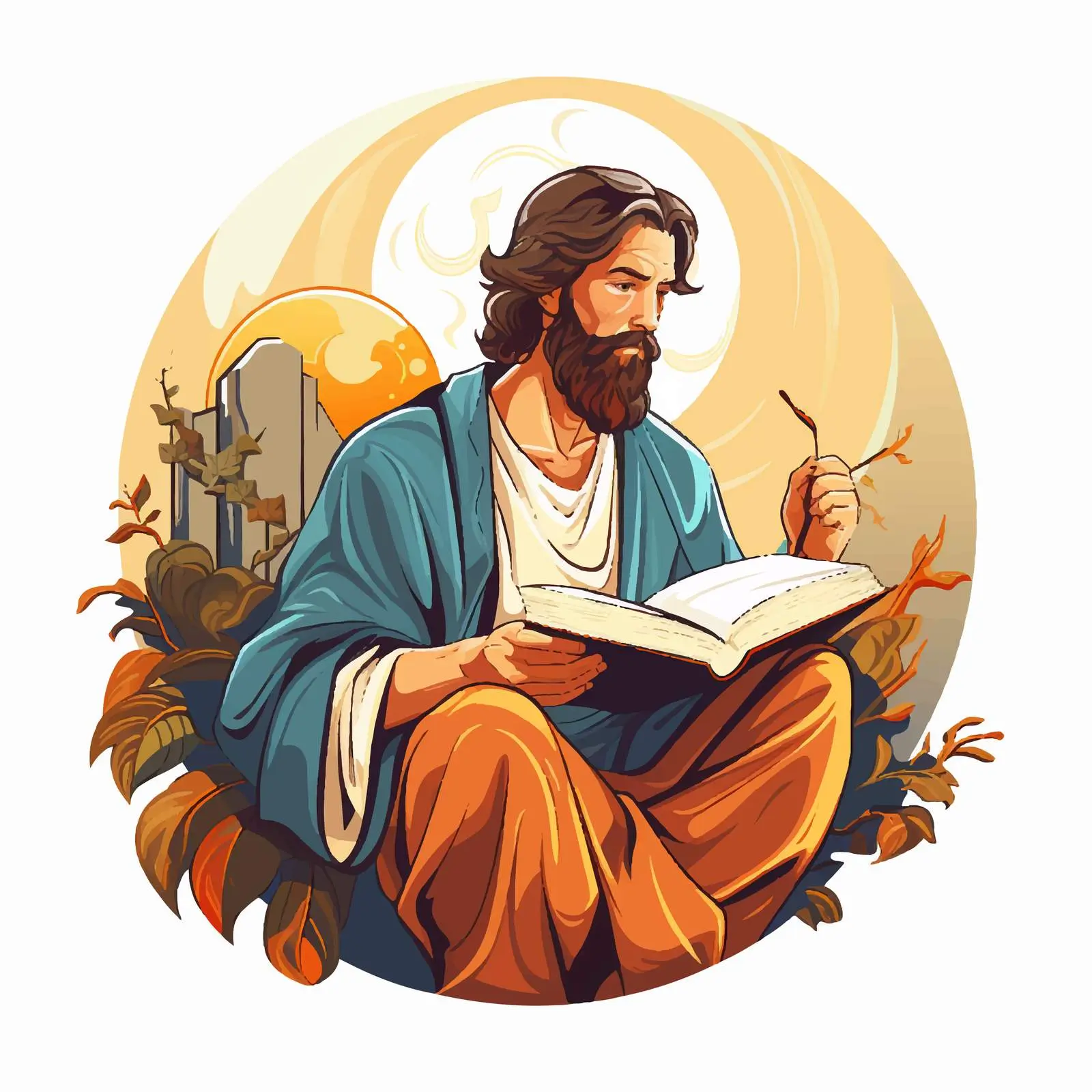 Byzantine Style Illustration of Matthew the Apostle — free download from Dotvec