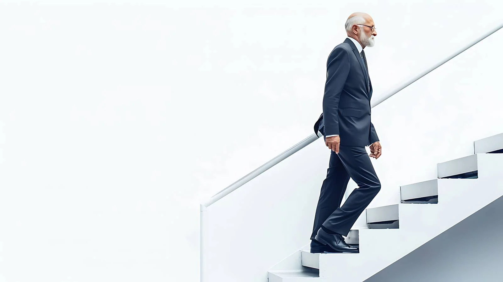 Confident Businessman Descending Stairs — free download from Dotvec