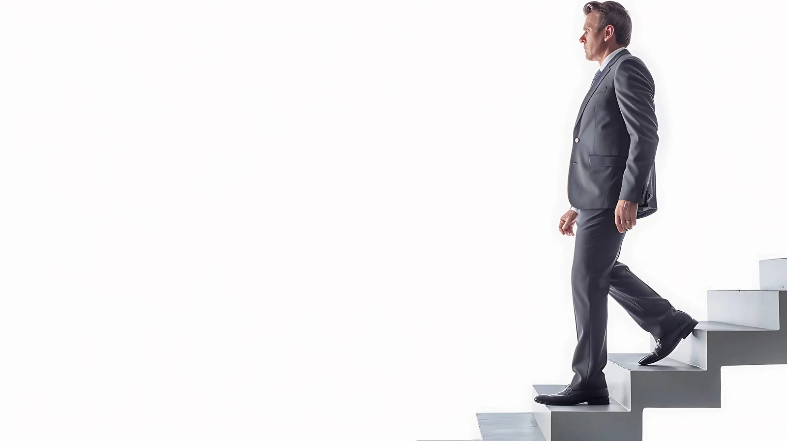 Mature Businessman Descending Stairs – free formalwear image from Dotvec