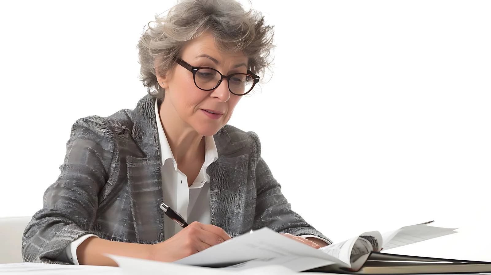 Businesswoman at Office Desk — free download from Dotvec