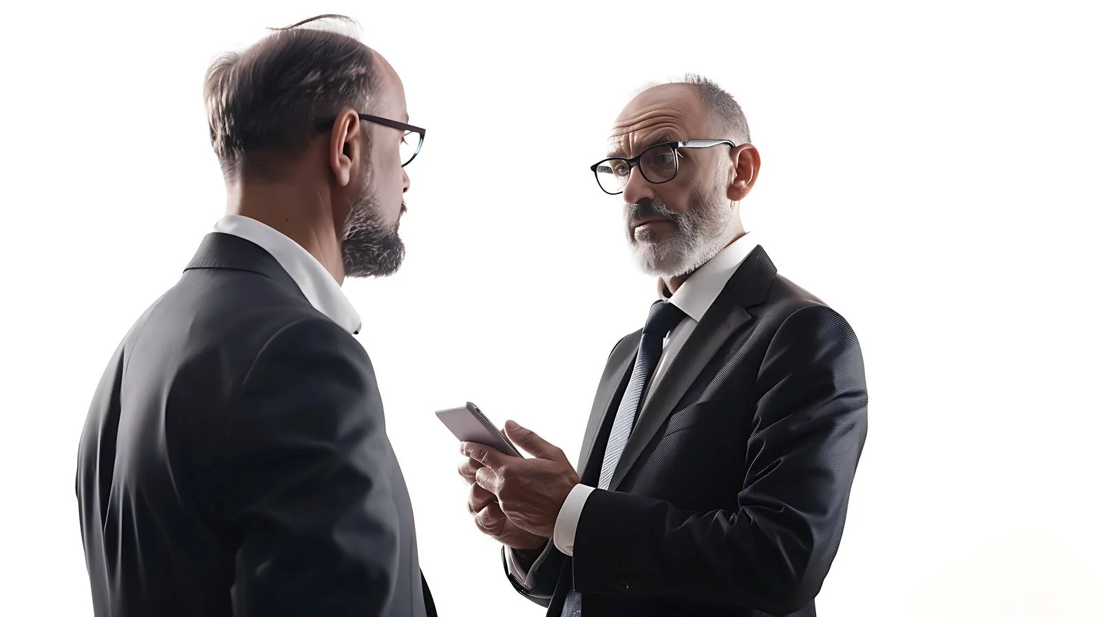 Professional Businessman Discussion via Smartphone — free download from Dotvec