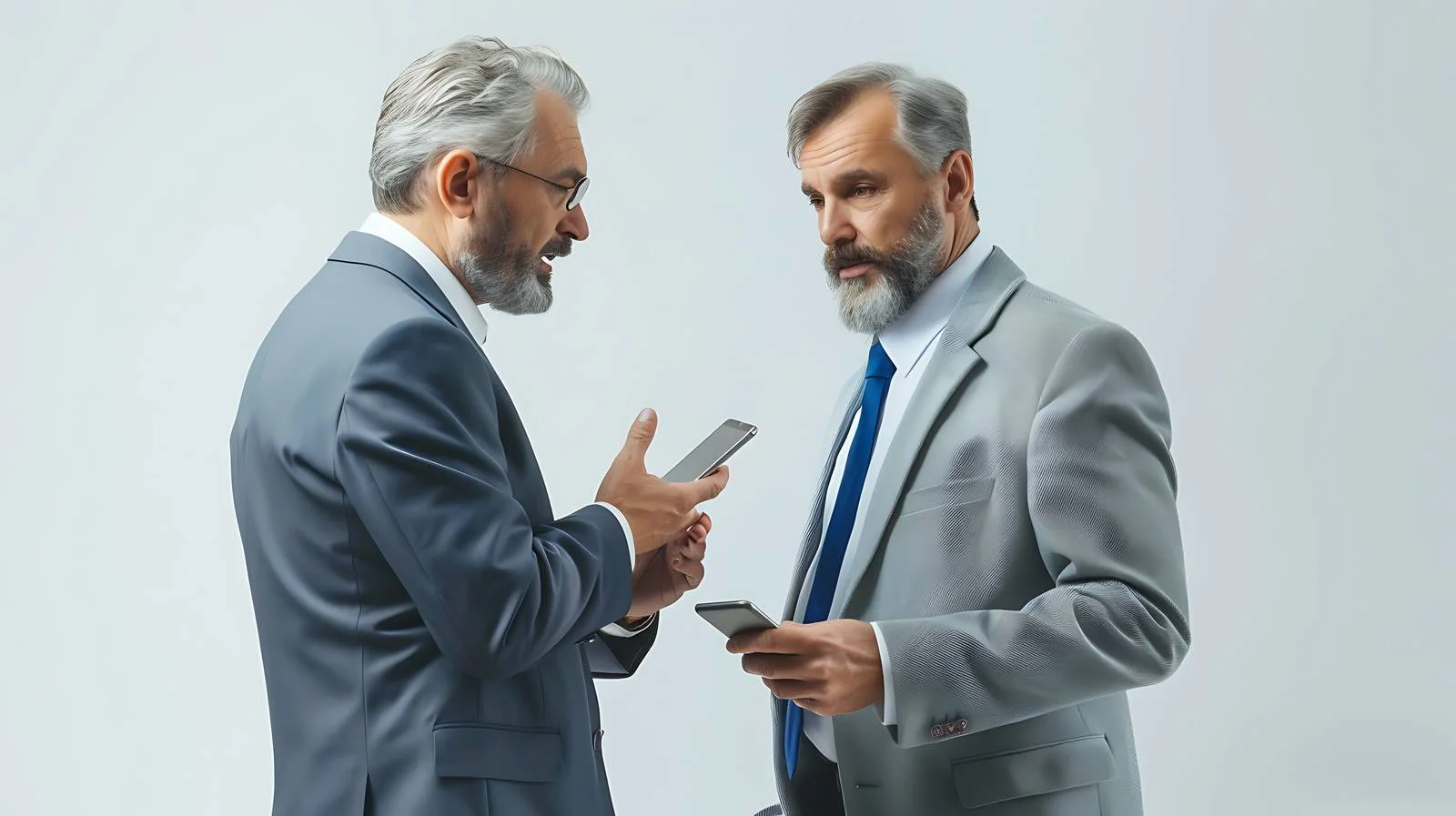 Professional discussing business on smartphone — free download from Dotvec