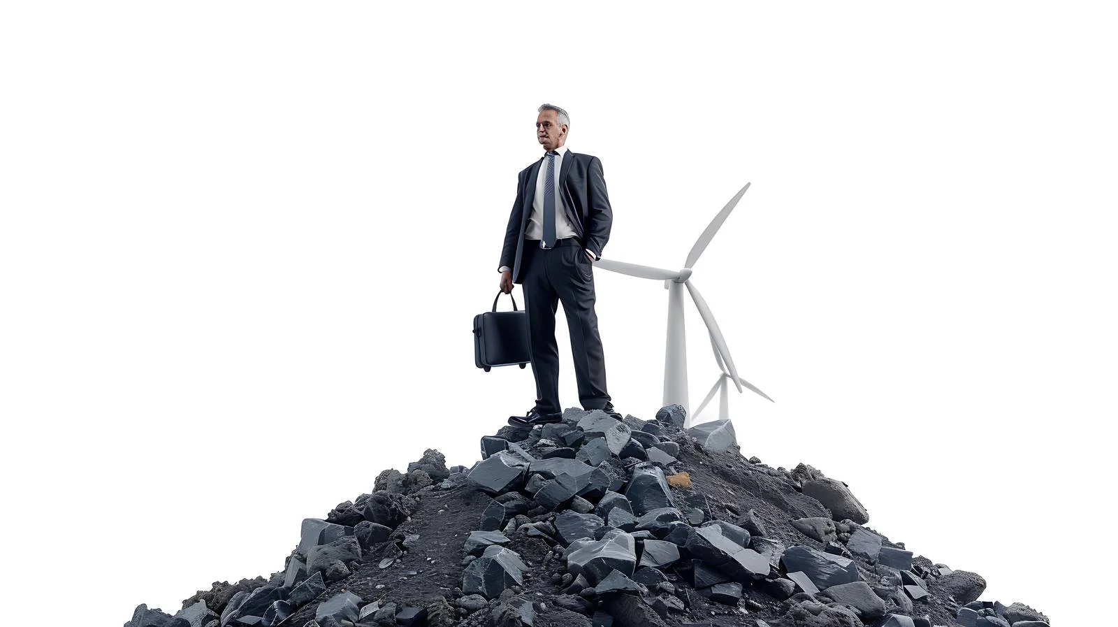 Senior Businessman with Win on Mine Tip — free download from Dotvec