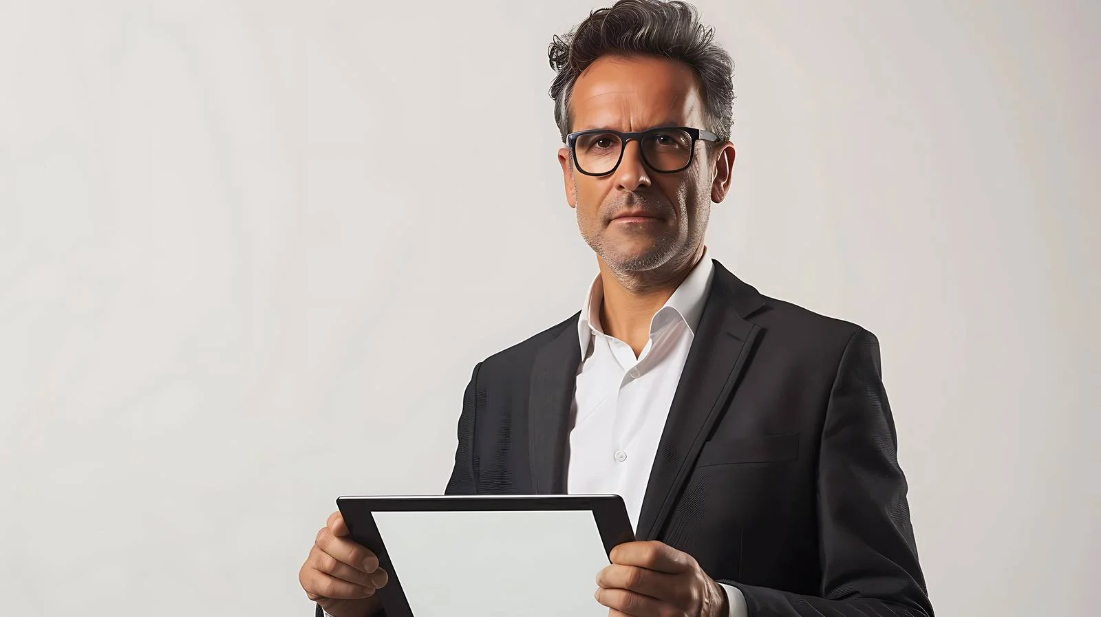 Mature Businessman Working with Dig Technology — free download from Dotvec