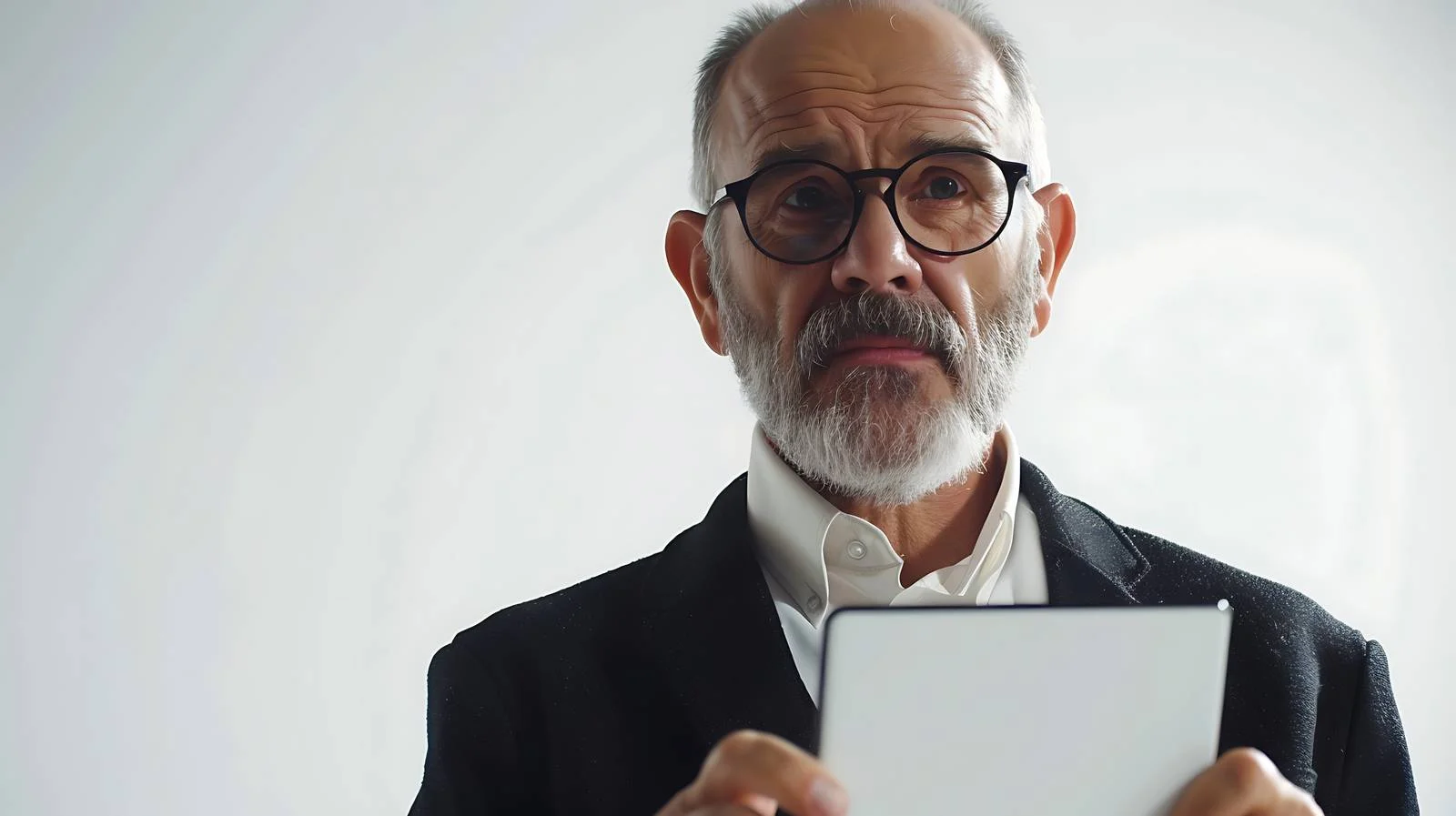 Focused Mature Businessman Working on Digital Task — free download from Dotvec