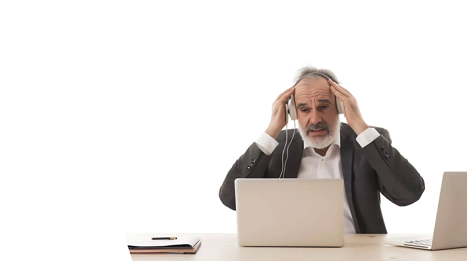 Professional Businessman Multitasking with Technology — free download from Dotvec