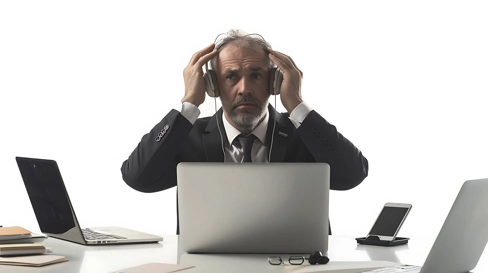 Professional Businessman Technology Setup — free download from Dotvec