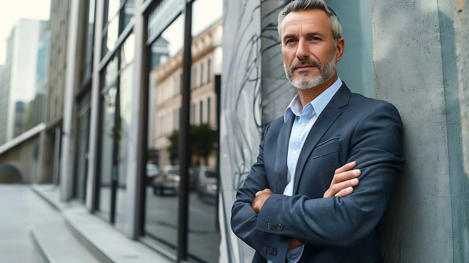 Professional Businessman Using Tablet Outdoors — free download from Dotvec