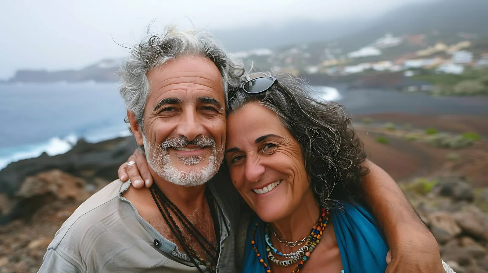 Elderly Couple Embracing in Tenerife — free download from Dotvec