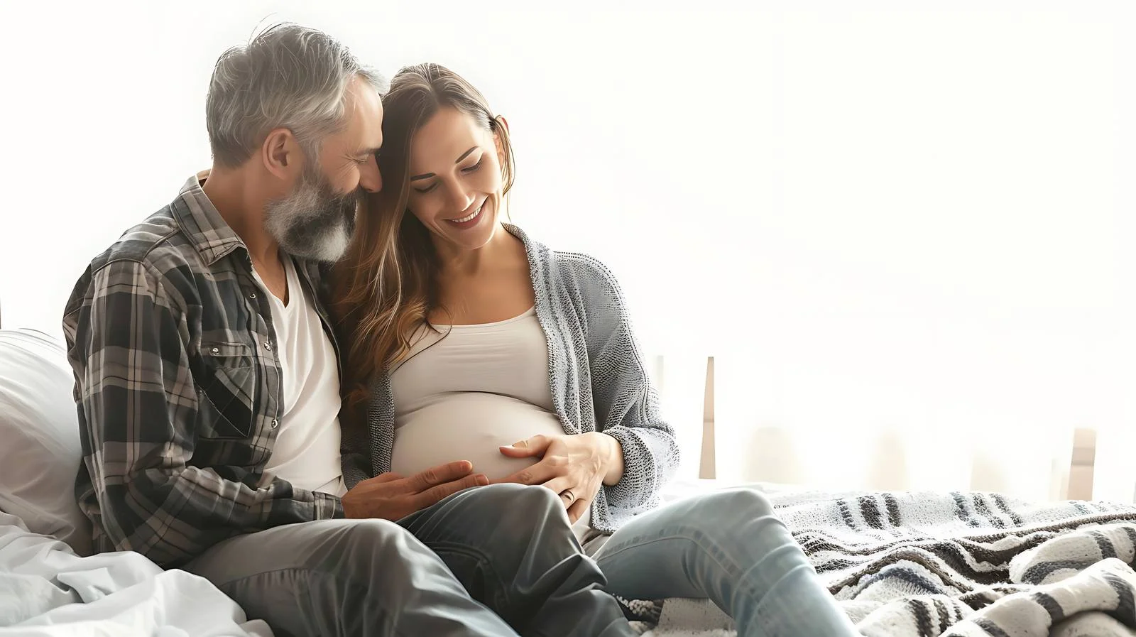 Expecting couple sitting together — free download from Dotvec