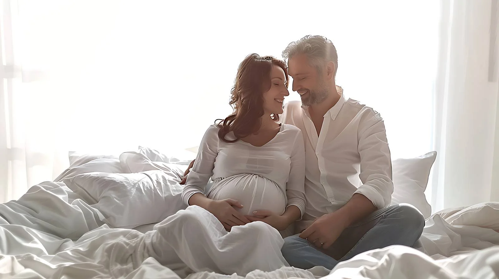 Expecting Couple Sitting Together — free download from Dotvec