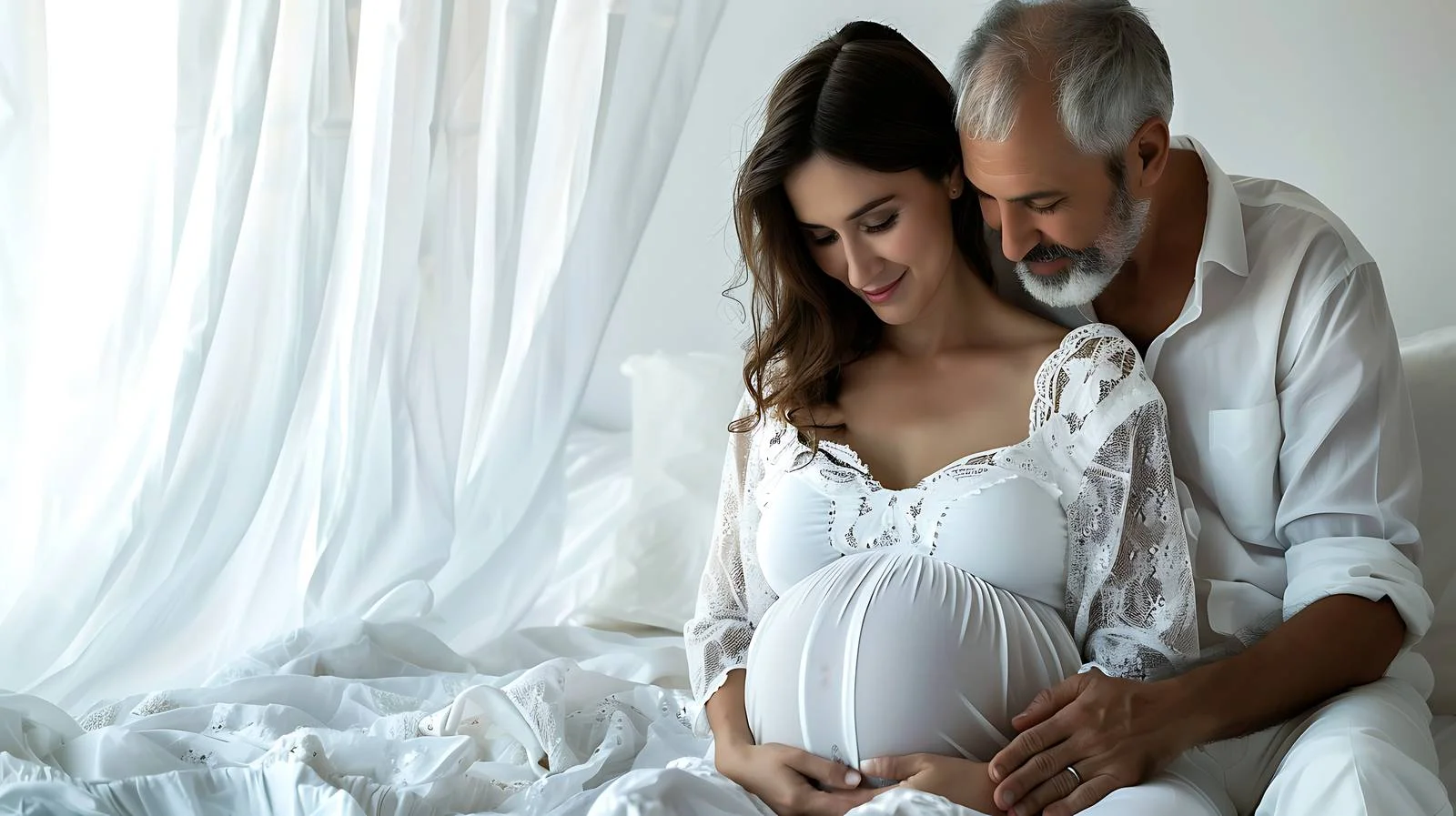 Expectant Couple Sitting Together — free download from Dotvec