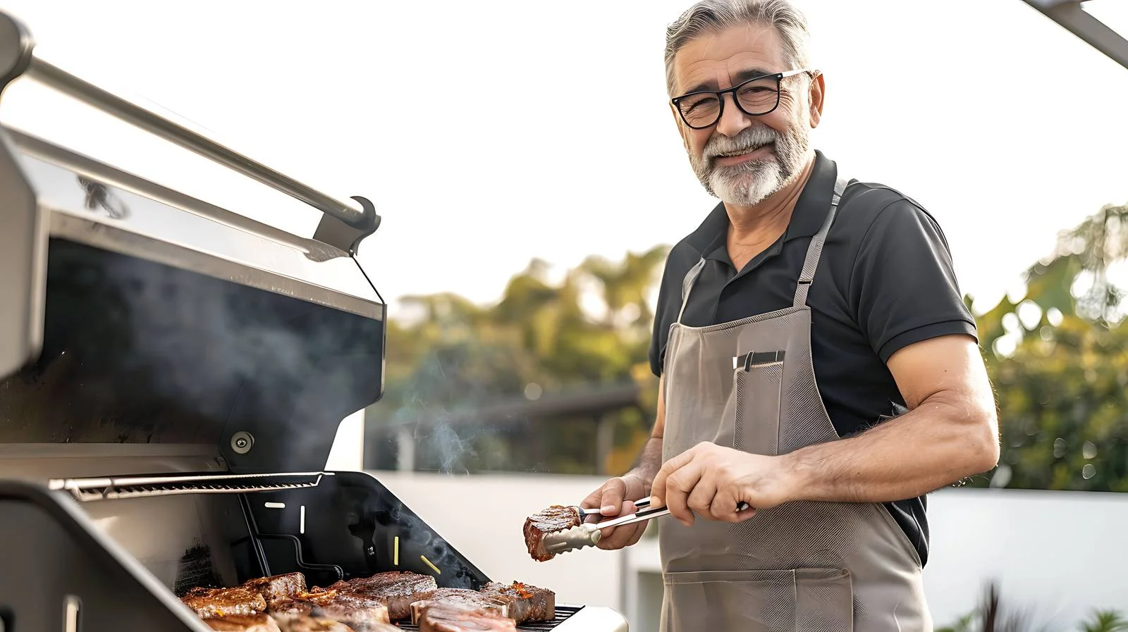 Outdoor Gas Grill Cooking Steaks — free download from Dotvec