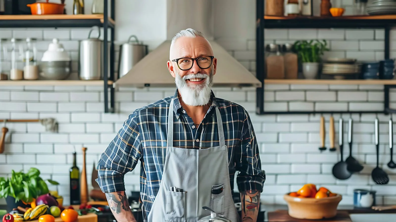 Mature Man in Home Kitchen — free download from Dotvec