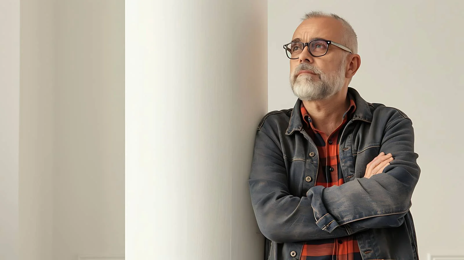 Mature Man Leaning in Loft Environment — free download from Dotvec