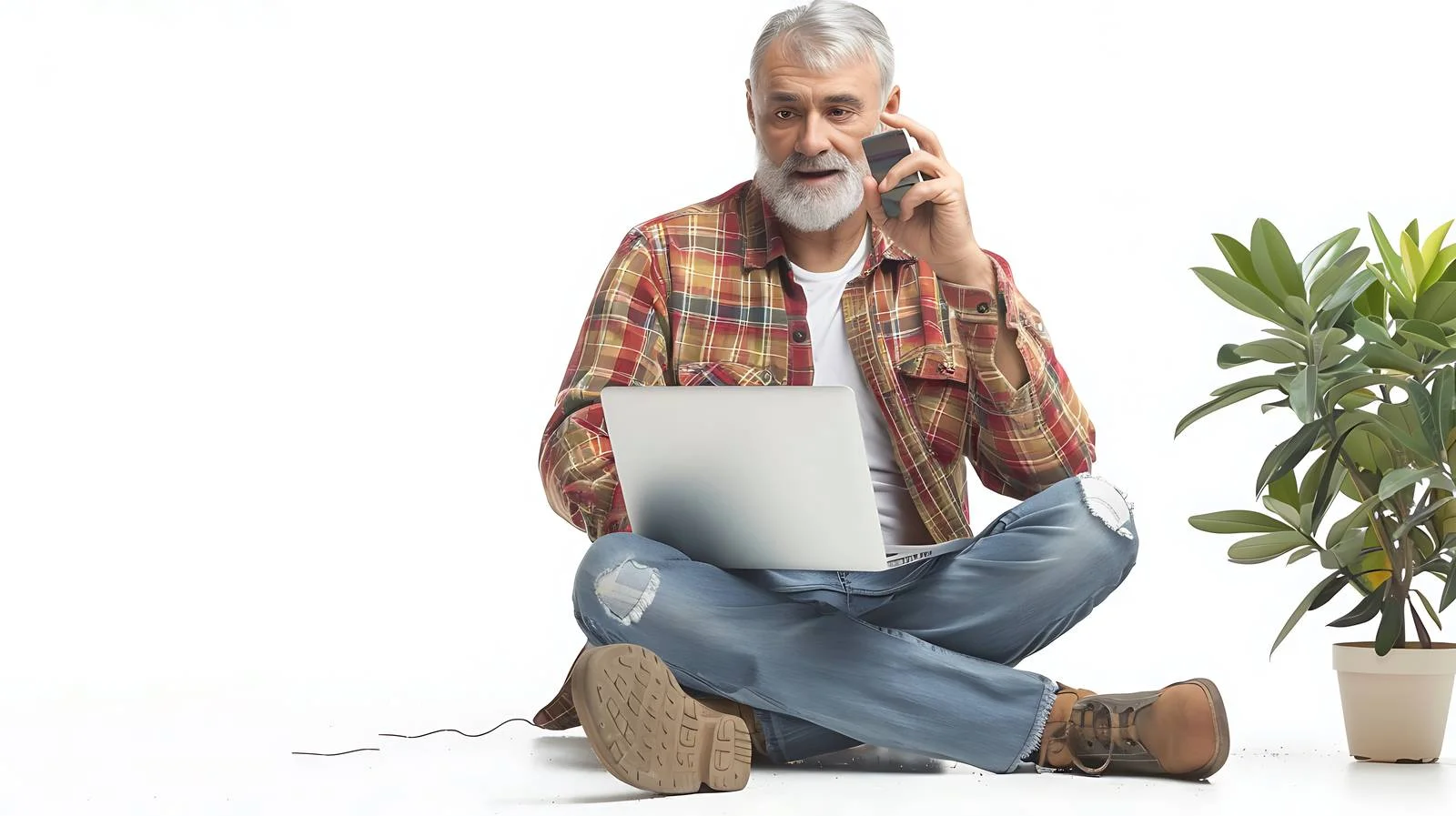 Mature Man Home Communication — free download from Dotvec