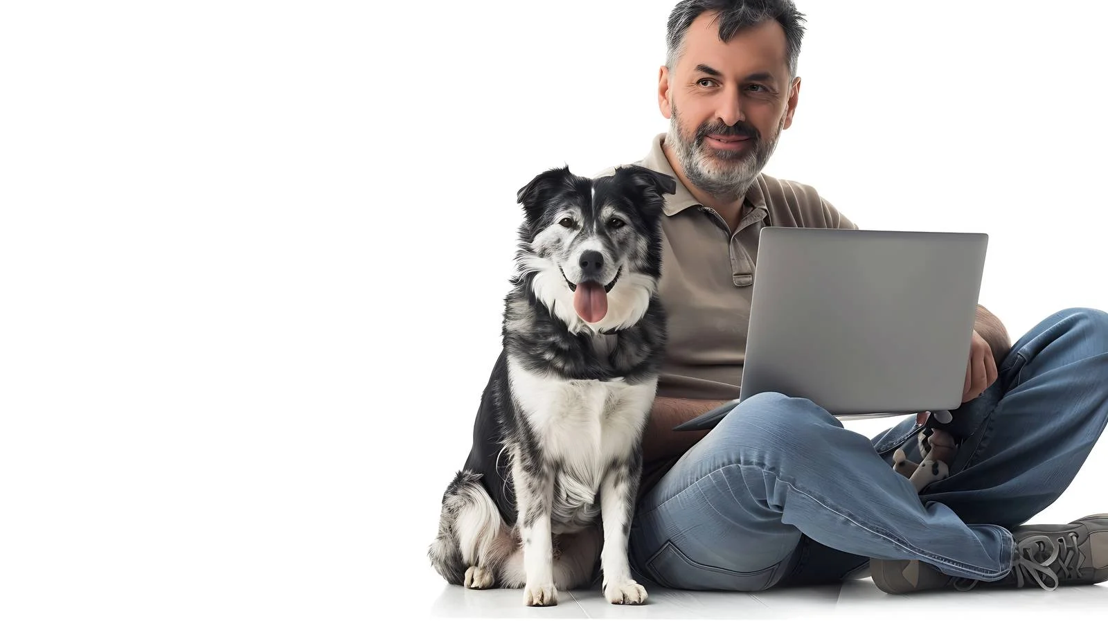 Mature Man Working from Home — free download from Dotvec